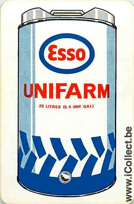 Single Playing Cards Motor Oil Esso Unifarm (PS16-07D) - Click Image to Close